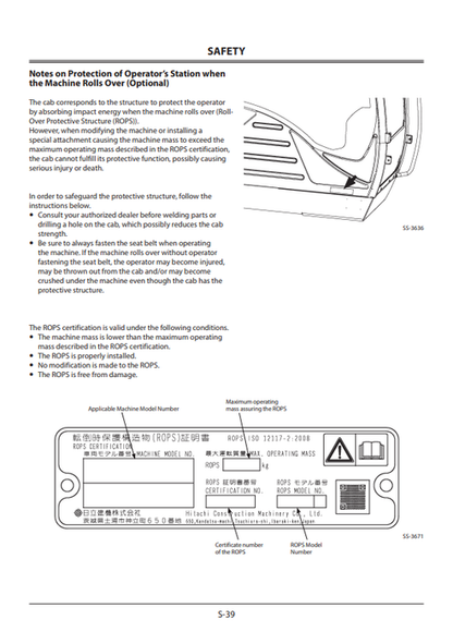 Hitachi Zaxis 130-5G to 350LC-5G Excavator Manual PDF