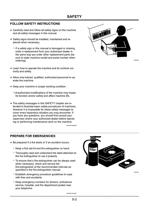 Hitachi Zaxis CLASS Excavator Operator Manual EM1G6EN51 PDF