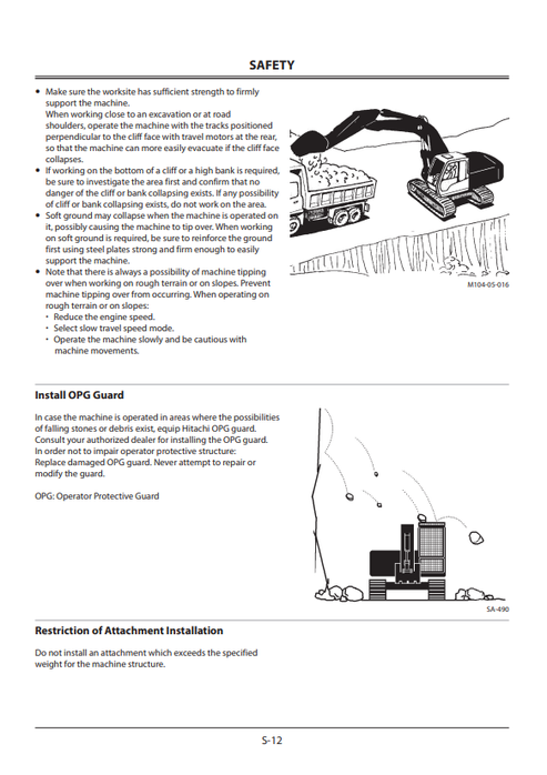 Hitachi Zaxis Hydraulic Excavator Operator Manual ENMDC1NA34