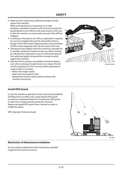 Hitachi Zaxis Hydraulic Excavator Operator Manual ENMDC1NA34