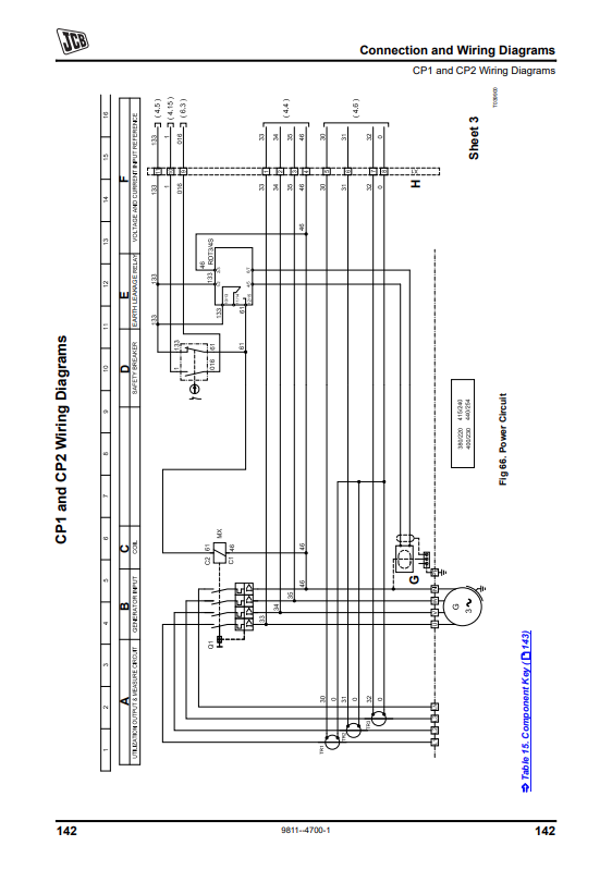 JCB Connection and Wiring Diagram CP1 and CP2 Service Manual 9811/4700-1 PDF