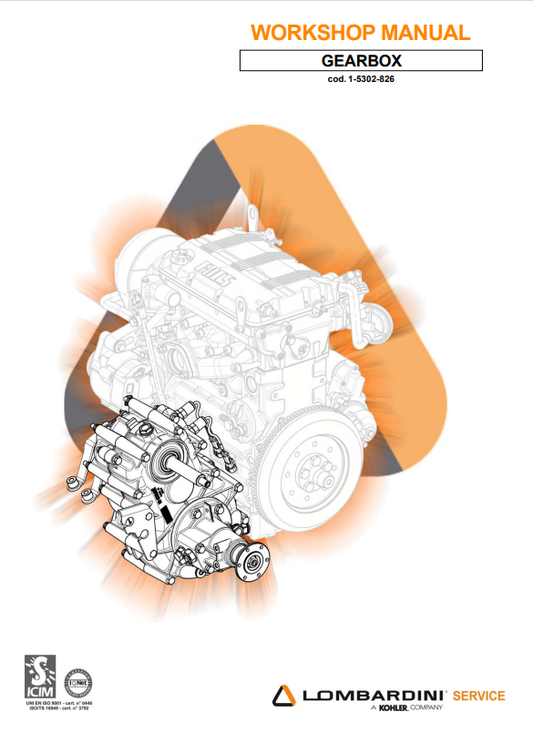JCB Gearbox Model 51177 Workshop Manual 1-5302-826 PDF