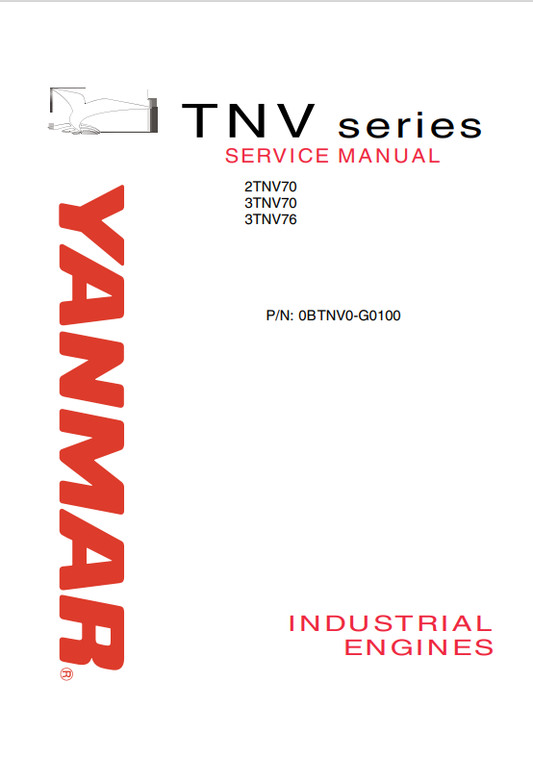 JCB/YANMAR 2TNV70, 3TNV70, 3TNV76 Service Manual 0BTNV0-G0100 PDF