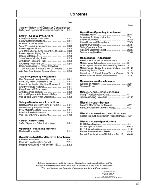 John Deere Utility Backhoe Operator Manual OMT420808X19 PDF
