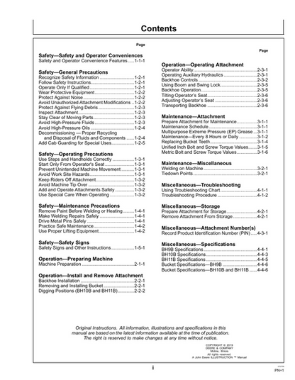John Deere Utility Backhoe Operator Manual OMT420808X19 PDF
