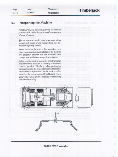 John Deere 1010B 8W Forestry Forwarder User Manual F057651