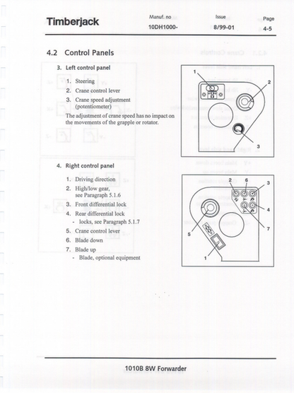 John Deere 1010B 8W Forwarder Operation & Maintenance Manual
