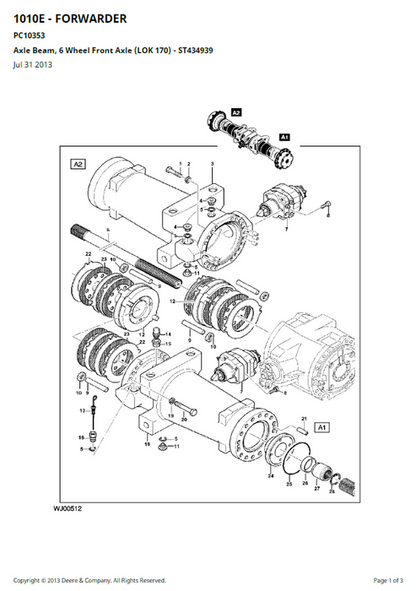 John Deere 1010E Forwarder Parts Manual PDF