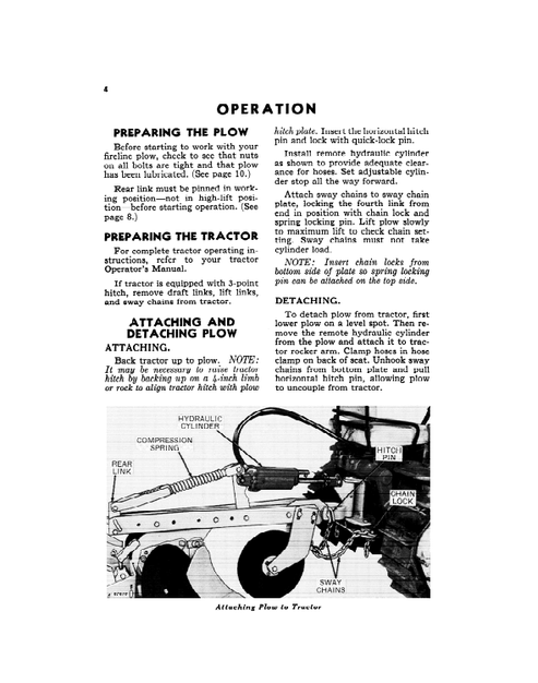 John Deere 101 Fireline Plow Operating Manual OMK54558 PDF