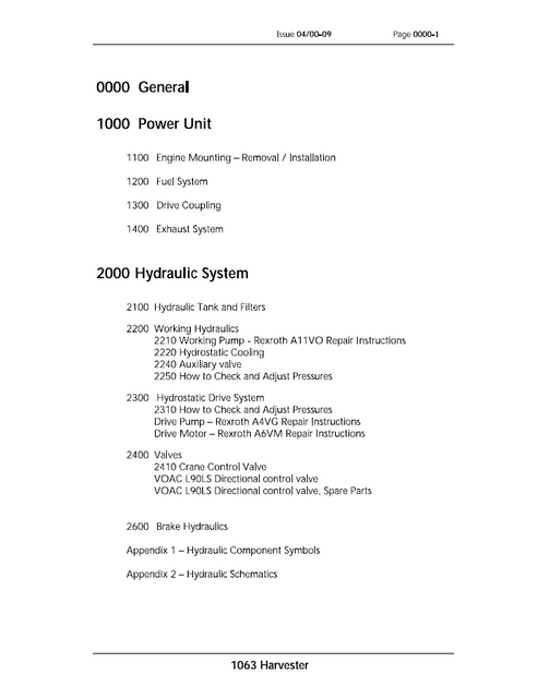 John Deere 1063 Harvester Technical Repair Manual TM1997 PDF