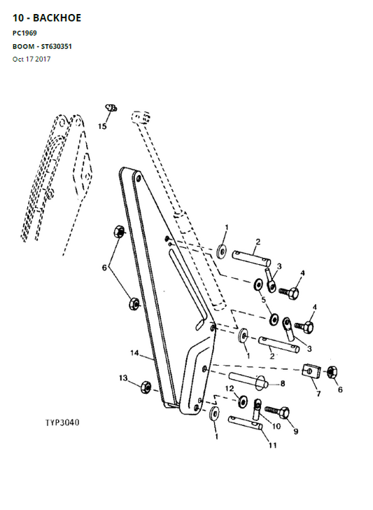 John Deere 10 Backhoe Parts Catalog Manual PC1969 PDF