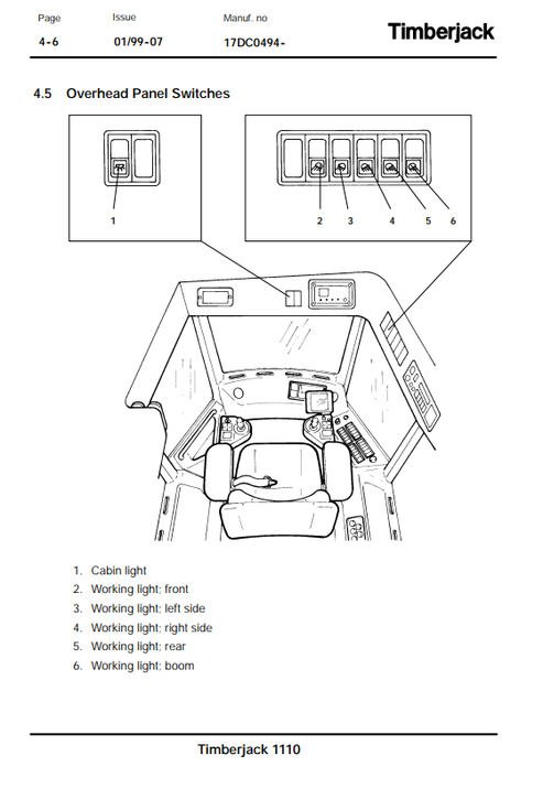 John Deere 1110A Forwarder Operation & Maintenance Manual PDF