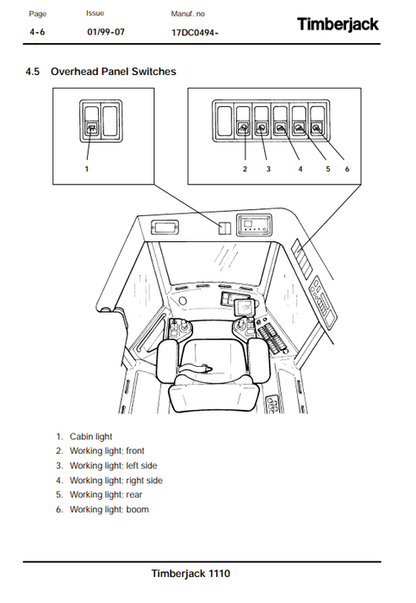 John Deere 1110A Forwarder Operation & Maintenance Manual PDF