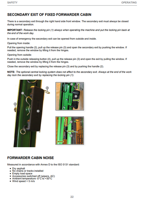 John Deere 1110G 1210G 1510G Fixed Cabin Forwarder Manual