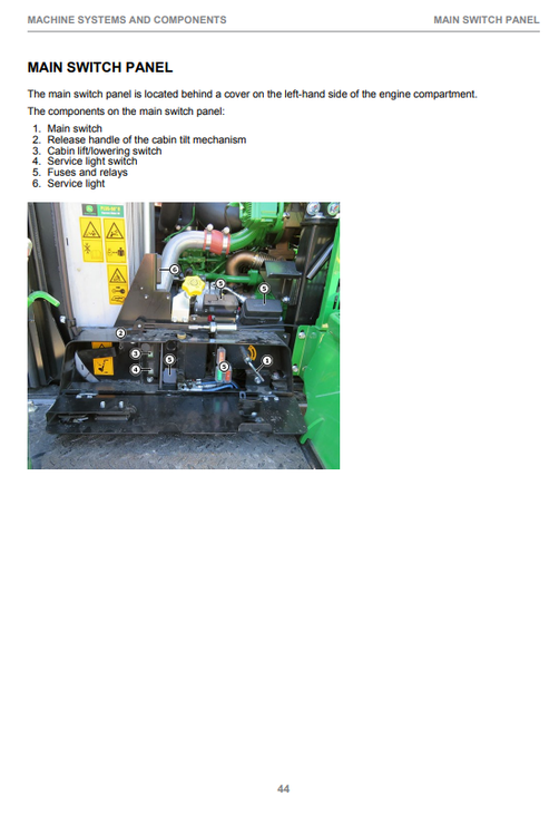 John Deere 1110G 1210G 1510G Fixed Cabin Manual F697724