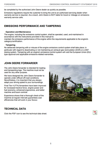 John Deere 1110G 1210G 1510G Operator Manual PDF F708972