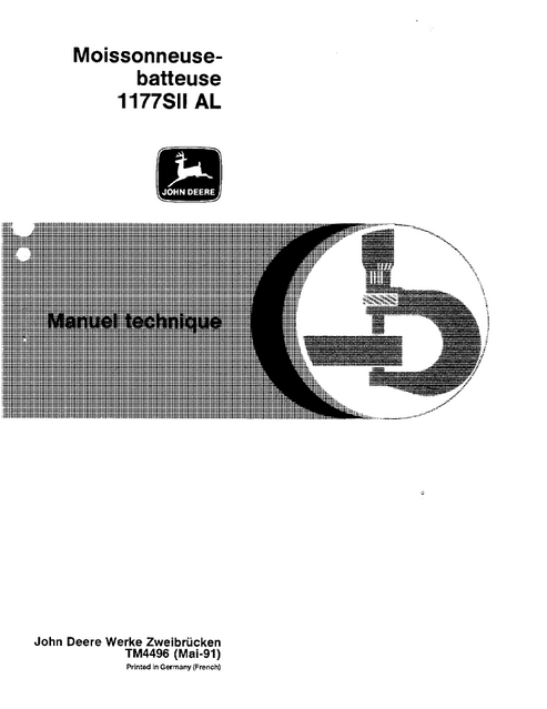 John Deere 1177SI AI Combine Harvester Technical Manual TM4496
