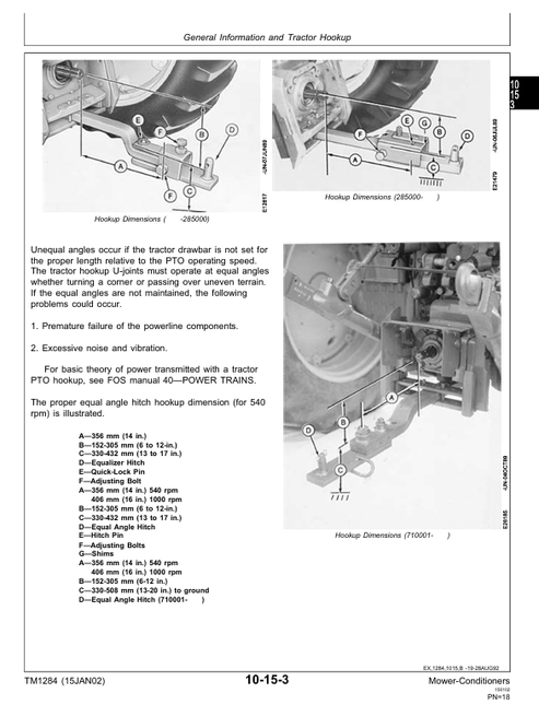 John Deere 1207 1209 1217 1219 Mower Conditioner Service Manual