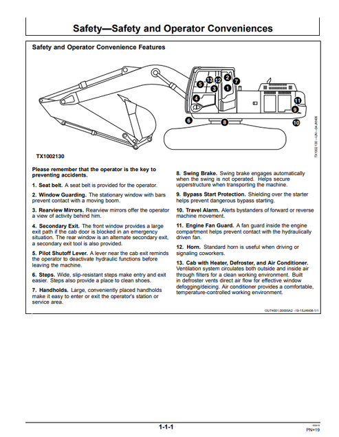 John Deere 120D Excavator Operating & Maintenance Manual