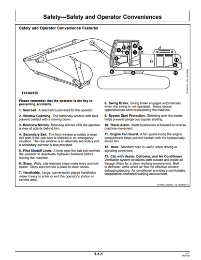 John Deere 120D Excavator Operating & Maintenance Manual