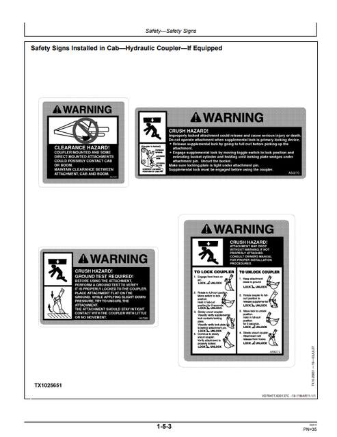John Deere 120D Hydraulic Excavator Operator Manual PDF