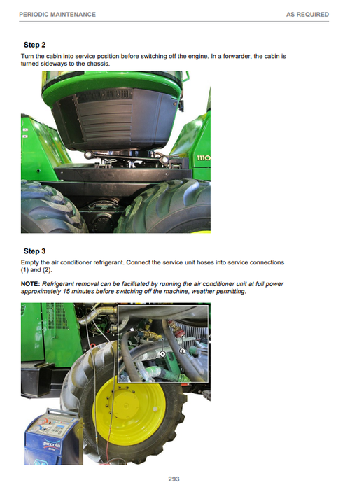 John Deere 1210G 1510G Cabin Operator Manual F697796