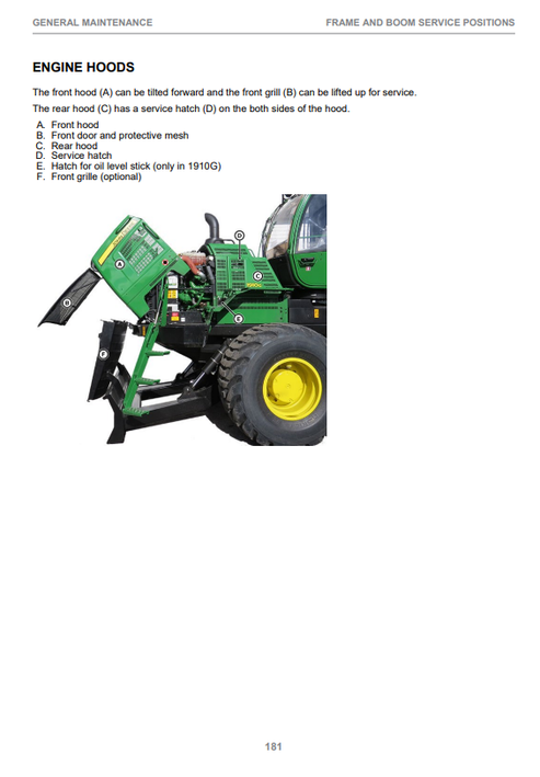 John Deere 1210G 1510G Forestry Operator Manual F710917