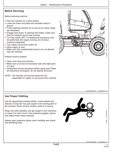 John Deere 1270D Harvester Operation & Maintenance Manual PDF