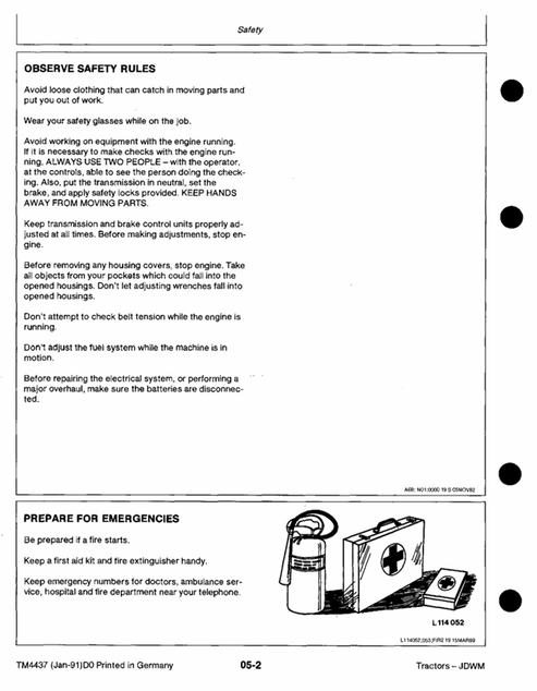 John Deere 1350-1950 Series Tractor Technical Repair & Service Manual
