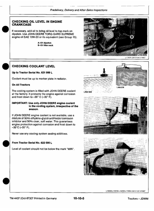 John Deere 1350 1550 1750 1850 1950 Tractor Service Manual