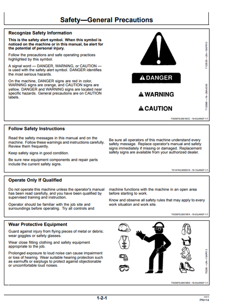 John Deere 135C RTS 225C LC RTS Excavator Manual OMT200346 PDF