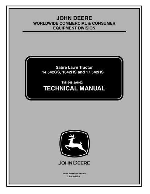 John Deere 14.542GH 1642HS 17.542HS Technical Manual TM1948 PDF