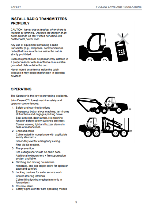 John Deere 1470G Final Tier 4 Forestry Harvester Operator Guide