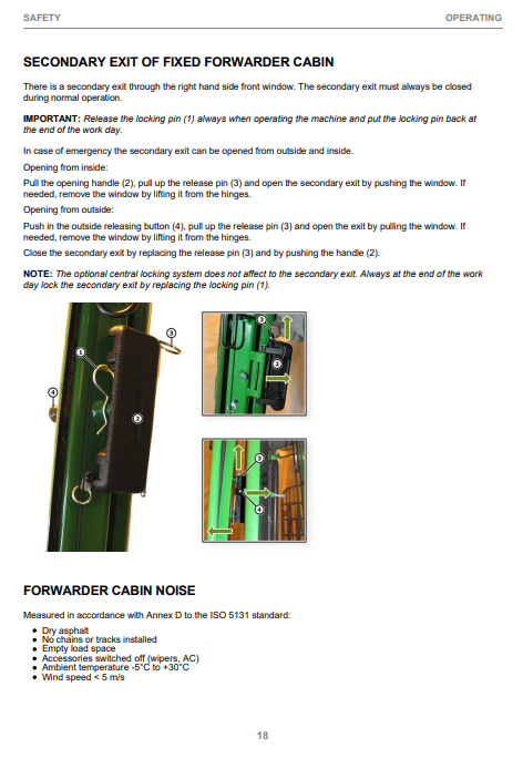 John Deere 1510G Fixed Cabin Gen II CTL Forwarder Operator Manual