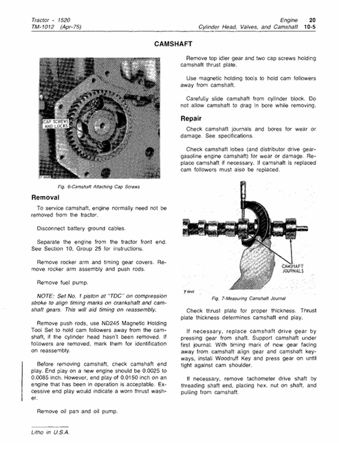John Deere 1520 Tractor Service & Repair Technical Manual TM1012