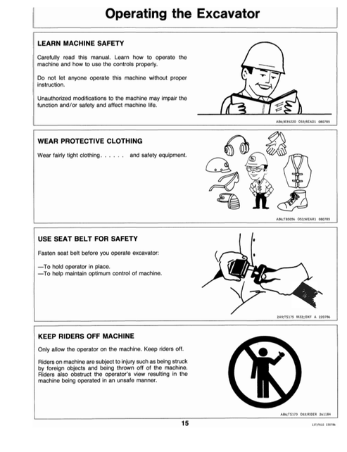 John Deere 15 Excavator Operation And Maintenance Manual