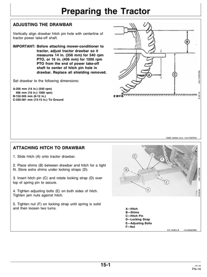 John Deere 1600A Mower-Conditioner Operation & Maintenance Manual