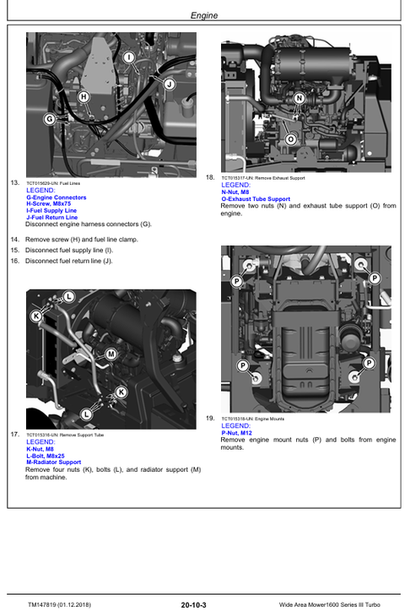 John Deere 1600 Turbo Series III Mower Service & Repair Manual