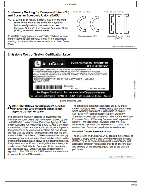 John Deere 160GLC 180GLC Excavator Operation Manual PDF