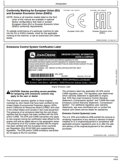 John Deere 160GLC 180GLC Excavator Operation Manual PDF