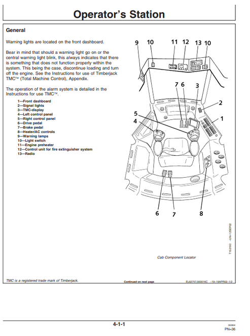 John Deere 1710D Forestry Forwarder Operator Manual