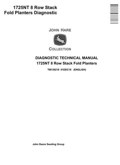 John Deere 1725NT 8 Row Stack Fold Planter Diagnostic Manual TM139219