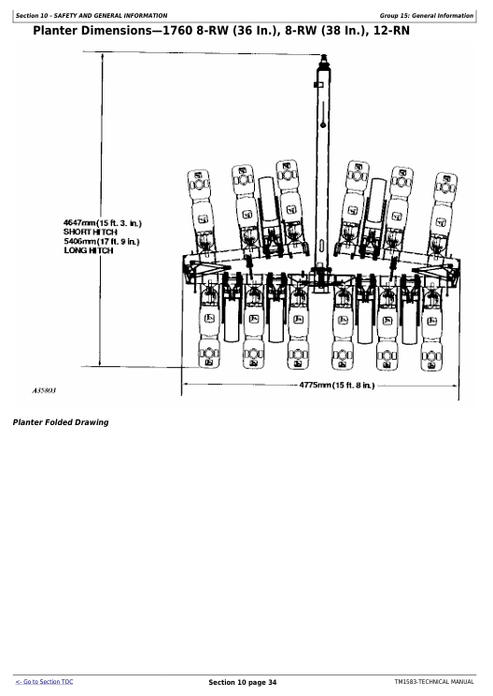 John Deere 1760 1760NT 1770 Drawn Planter Diagnostic Manual TM1583