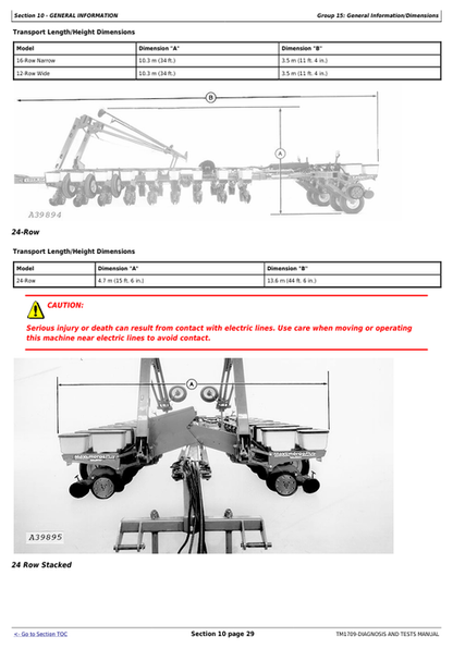 John Deere 1770 12RW-36 12RW-38 Planter Diagnosis Manual TM1709