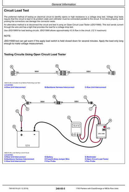 John Deere 1795 Planter Diagnostic & Test Technical Manual TM145119