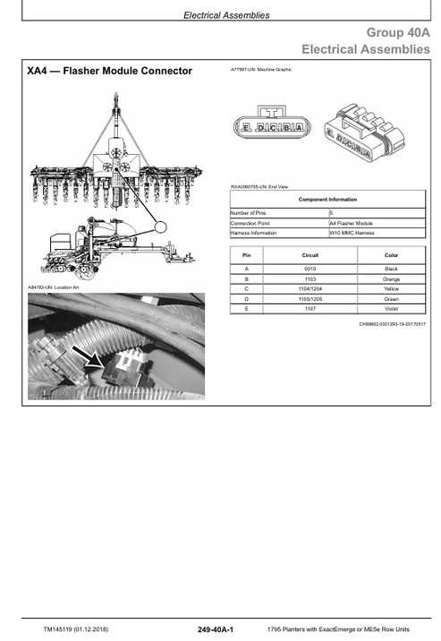 John Deere 1795 Planter Row Unit Troubleshooting Manual TM145119