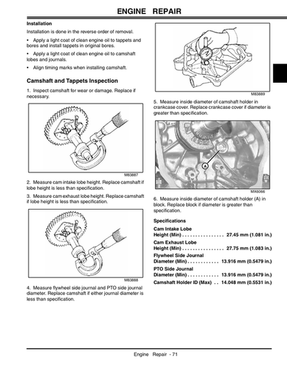 John Deere 180B 220B 260B Greensmower Service Repair Manual