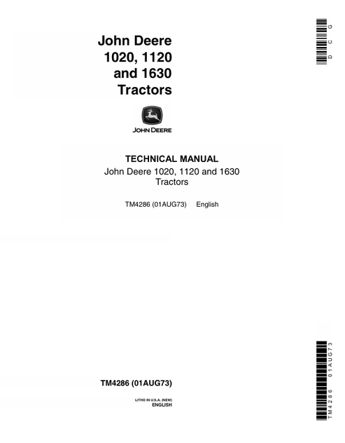 John Deere 1830 2120 CDN Tractor Technical Manual TM4282 PDF