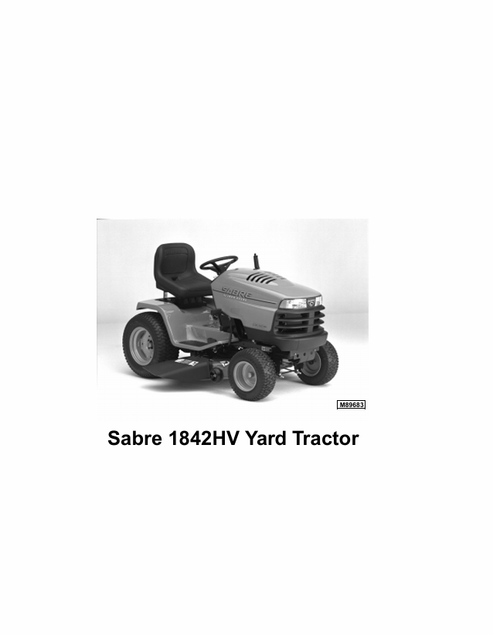 John Deere 1842GV & 1842HV Sabre Tractor Service Manual TM1740