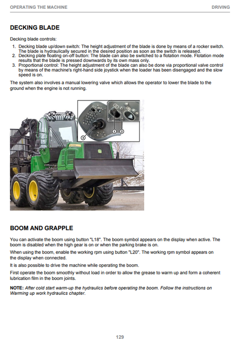 John Deere 1910E Fixed Cabin Operator Manual F684833 PDF